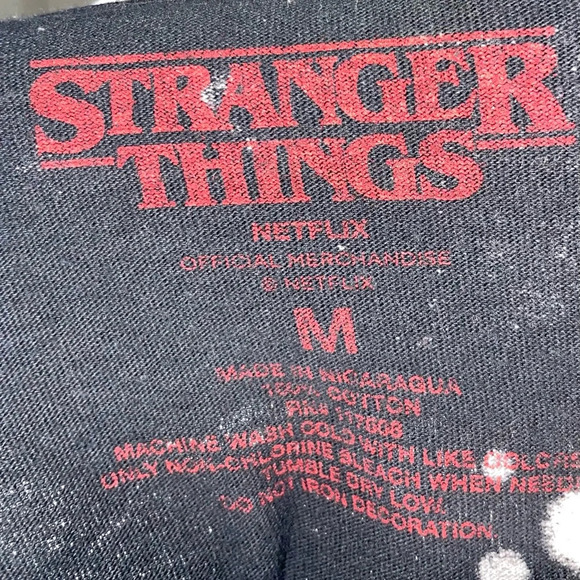 Stranger Things Upside Down Long Sleeve Bleach Tiedye Netflix Unisex Size Medium - Picture 7 of 8
